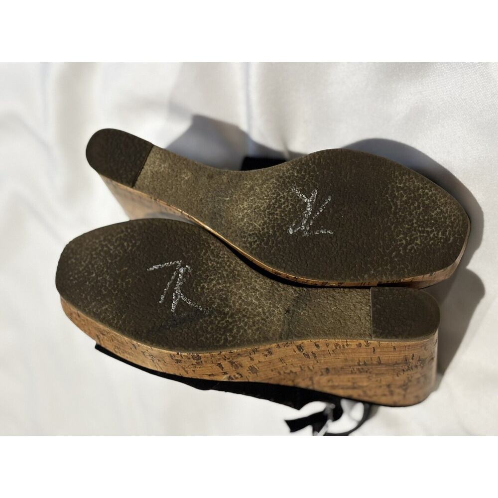 Pop Comfort Fit Odette Black Studs Wedge Cork Sandals Shoes Womens Sz 8.5 boho - Picture 5 of 9
